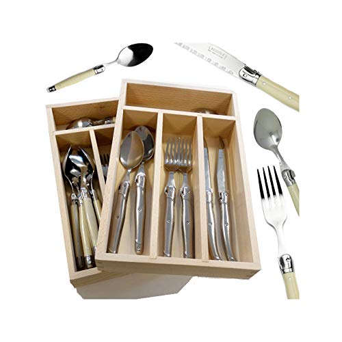 Laguiole ラギオール カトラリー 24本セット ステンレス アイボリー